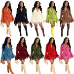 Two-piece Set Women Factory - Fall Faux Leather Jacket Flared Pants