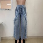 Cargo Jeans Women Factory - Custom Breathable Flat Front Ripped