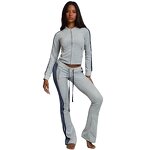 Tracksuit Women Factory - Spring Color Block Zipper Jacket Leggings