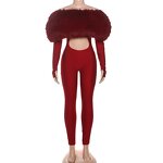 Rompers Women Manufacturer - 2026 Fur Patchwork Hollow Out Club