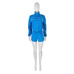 Shorts Set Women Manufacturer - Biker Shorts Crop Jacket 2 Piece