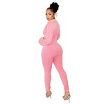 Jumpsuit Manufacturer - Women Washed Distressed Ribbed Long Sleeve
