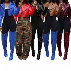 Crop Jacket Women Manufacturer - 2025 Retro Patchwork Embroidery Zipper