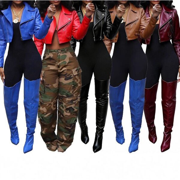 Crop Jacket Women Manufacturer - 2025 Retro Patchwork Embroidery Zipper