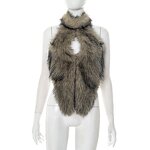 Tank Tops Women Factory - Furry Halter Backless Bandage Clubwear