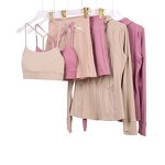 Sportswear Set Women Factory - Custom Gold Zipper Jacket Leggings