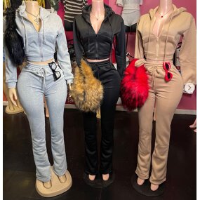 Two Piece Set Women Manufacturer - Winter PU Leather Fur Jacket