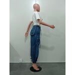 Jeans Women Factory - Streetwear Color Block Patchwork Washed Ripped