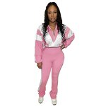 Sweat Suit Women Manufacturer - Two Pieces Stretch Crop Top Pants