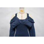 Playsuits Women Factory - Fur Tight Fitted Backless Shiny Club