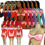 Tracksuit Set Women Factory - Custom Patchwork Shorts 3 Piece