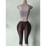 Shorts Set Women Manufacturer - Faux Fur Crop Top Shiny Shorts