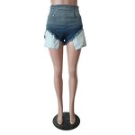 Denim Shorts Women Factory - 2025 Gradient Zipper High Waist
