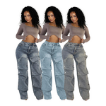Jeans Women Manufacturer - High Street Workout Pocket Washed Loose