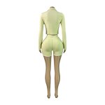 Lounge Set Women Manufacturer - Custom Logo Crop Zipper Hoodie Pants