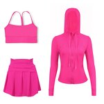 Sportswear Set Women Factory - Custom Gold Zipper Jacket Leggings