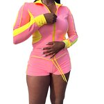 Sportswear Sets Women Factory - Custom Logo Contrast Color Tracksuit