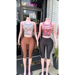 Shorts Set Women Manufacturer - Faux Fur Crop Top Shiny Shorts