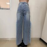 Cargo Jeans Women Factory - Custom Breathable Flat Front Ripped