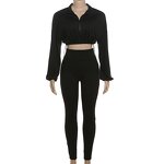 Three Piece Set Women Manufacturer - Custom Winter Crop Hooded Jacket