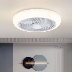 LED Ceiling Fan Factory - Lightweight Round Remote Silent DC Motor