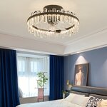 LED Ceiling Fan Light Factory - Luxury Minimalist Crystal 60W Remote Wood ABS