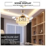 Ceiling Fan Light Factory - Wholesale 42 48 Inch Luxury Crystal LED