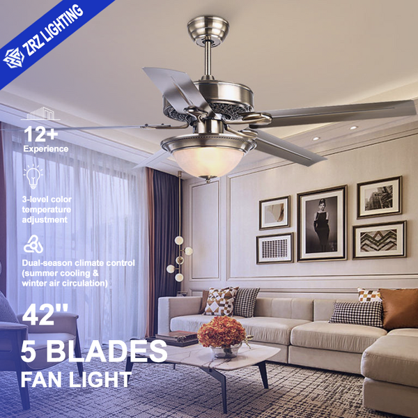 Ceiling Fan Lamp Manufacturer - 42 Inch Retro Industrial 5 Blades Luxury