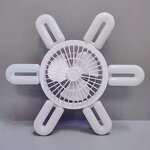 Ceiling Fan with Light Factory - Modern 5U-Shape Foldable ABS LED Remote