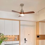 LED Fan Light Factory - American Style All-Copper CE DC Motor Solid Wood