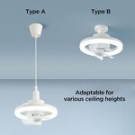 Ceiling Fan with Light Factory - Modern LED Remote Kitchen Hand Fan