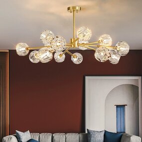 Molecular Chandelier Factory - Modern All-Copper Crystal Nordic Luxury