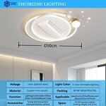 LED Silent Fan Light Factory - Remote Three-Color Strong Wind No Blades