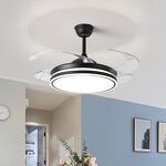 LED Ceiling Fan Light Factory - Mute Invisible Iron Chandelier Decorative