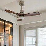 LED Fan Light Factory - American Style All-Copper CE DC Motor Solid Wood