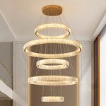 Crystal Chandelier Manufacturer - Luxury Duplex High Hollow Adjustable Height