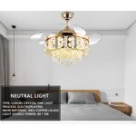 Ceiling Fan Light Factory - Wholesale 42 48 Inch Luxury Crystal LED
