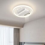 LED Ceiling Fan Lamp Manufacturer - Industrial Design Luxury Embossed Smart