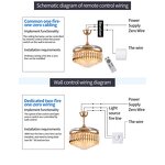 LED Ceiling Fan Factory - Luxury Crystal Remote Control 110V Pendant