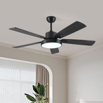 LED Ceiling Fan Factory - Modern DC 220V Stainless Steel Blades Remote
