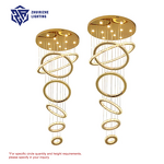 Crystal Chandelier Factory - Golden Creative Round Crystal Glass Circle