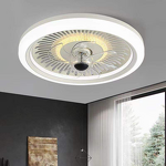 White Ceiling Fan Factory - Home Office LED 5 Blades 3-Speed Flush Mount