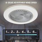 LED Ceiling Light Manufacturer - Dimmable Built-in Fan Remote DC Motor