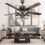 Ceiling Fan Factory - 42 Inch Metal Wood Blades Decorative Remote