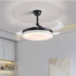 LED Ceiling Fan Light Factory - Modern Nordic Retractable Intelligent
