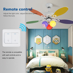 LED Fan Light Factory - Nordic Style Colorful Wood Blades DC Motor Remote