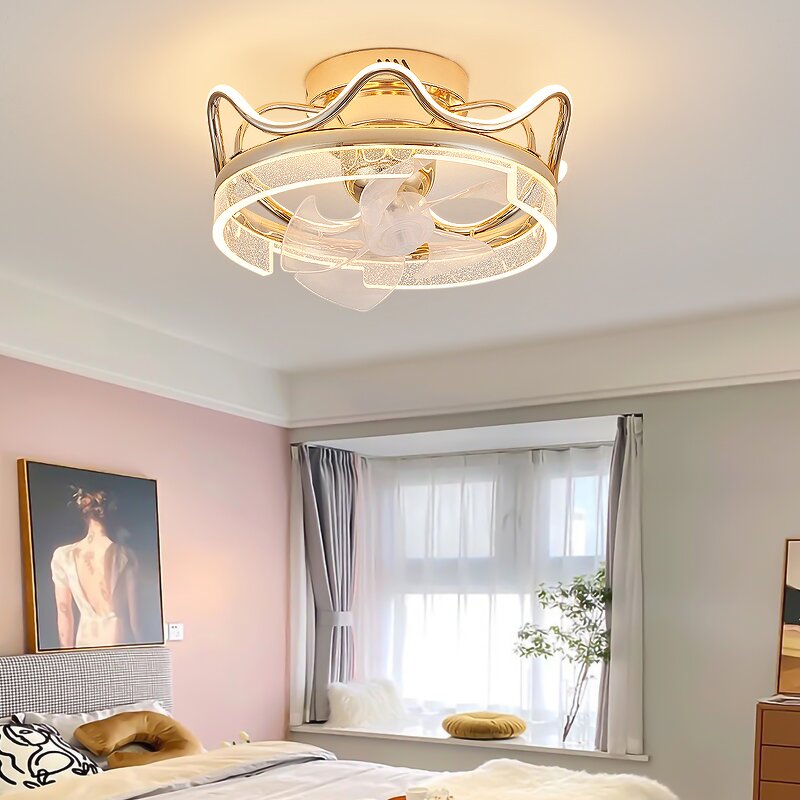 LED Ceiling Fan Light Factory - Minimalist Acrylic Aluminum 360 Degree Moving