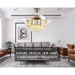 Ceiling Fan Light Factory - Wholesale 42 48 Inch Luxury Crystal LED