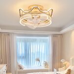 LED Ceiling Fan Light Factory - Minimalist Acrylic Aluminum 360 Degree Moving