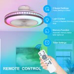 LED Lamp Fan Factory - Modern 3600 6000K RGB Remote Flush Mount